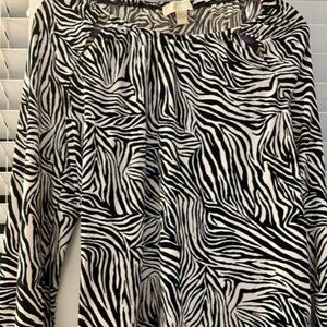 Michael Kors Zebra Print Top Size Large